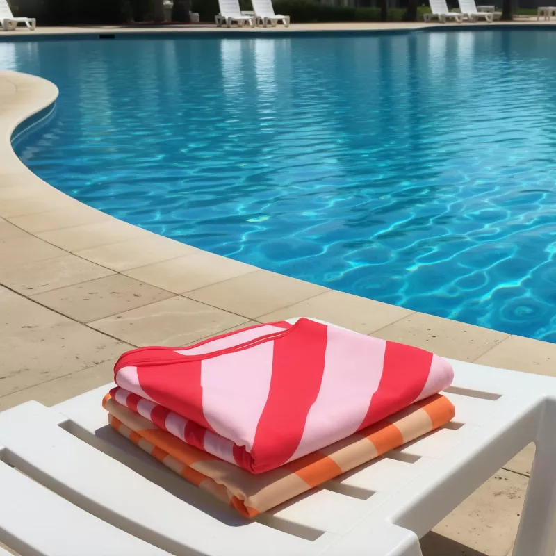 Szybkoschnący ręcznik plażowy R-PET 100×180 cm, sublimacja - czerwony (LT97215-N0021)