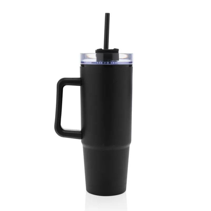 Kubek podróżny 900 ml Tana, plastik z recyklingu - czarny (P437.101)