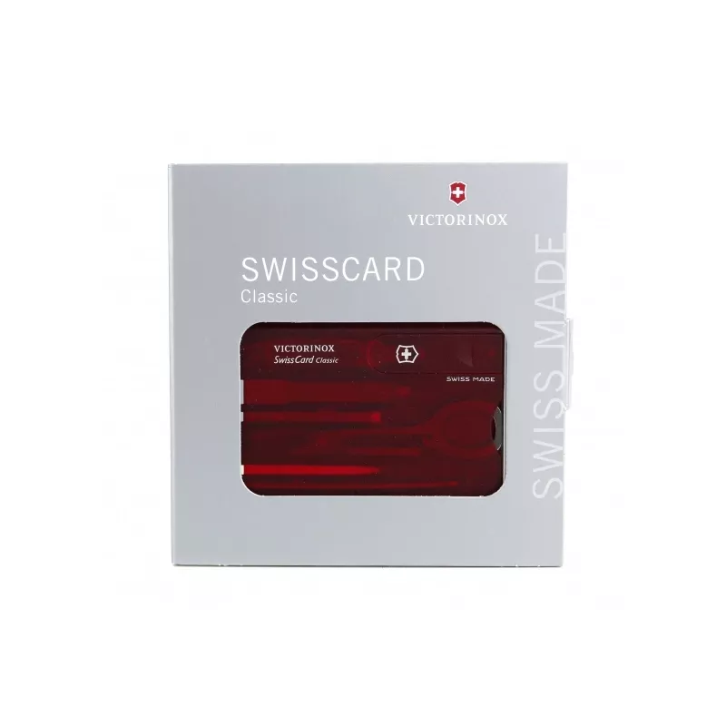 Victorinox SwissCard Classic - Czerwony transparent (07100T65)