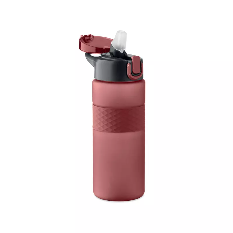 Butelka z RPET ze słomką 700 ml ISJFORDEN - Burgund (MO2755-02)