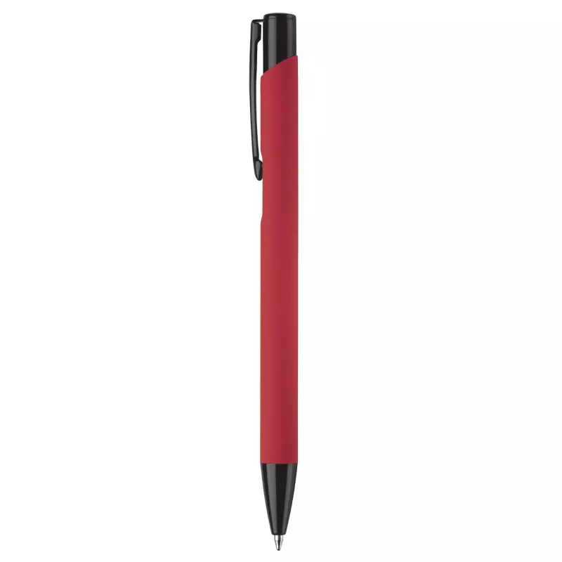 Długopis meatlowy gumowany Alicante - czerwono / czarny (LT80537-N2102)