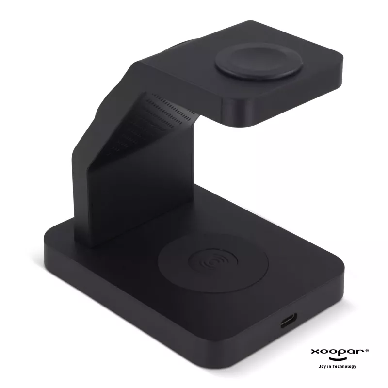 2708 | Xoopar Icon 3 in 1 Magnetic Wireless charger - czarny (LT41507-N0002)