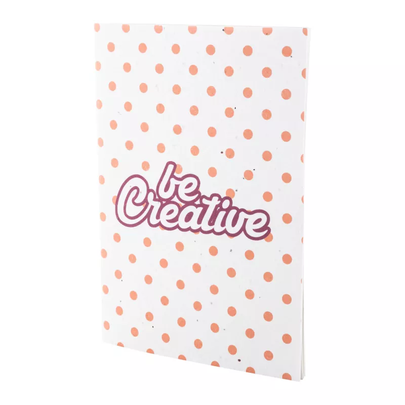 CreaNote A5 Seed niestandardowy notatnik z papieru nasiennego - biały (AP716879)