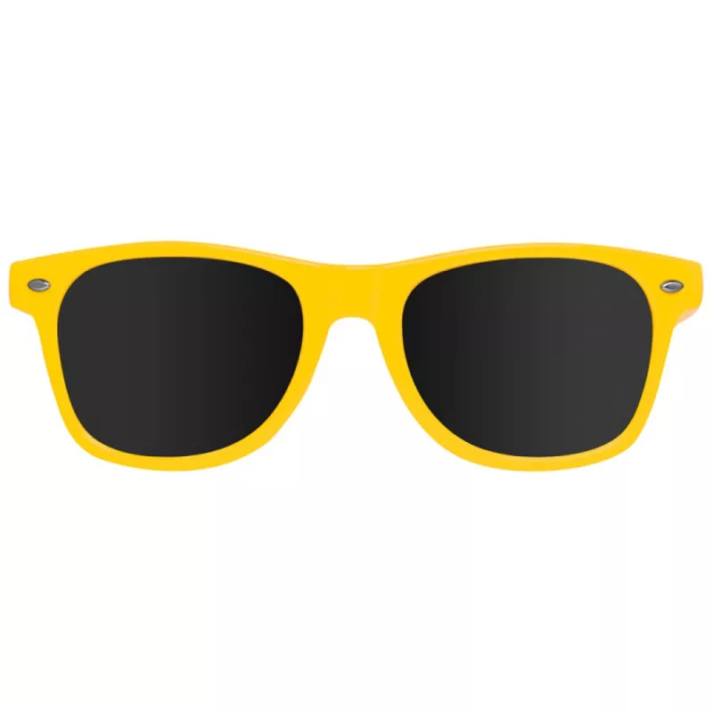 Żółte okulary przeciwsłoneczne reklamowe z nadrukiem