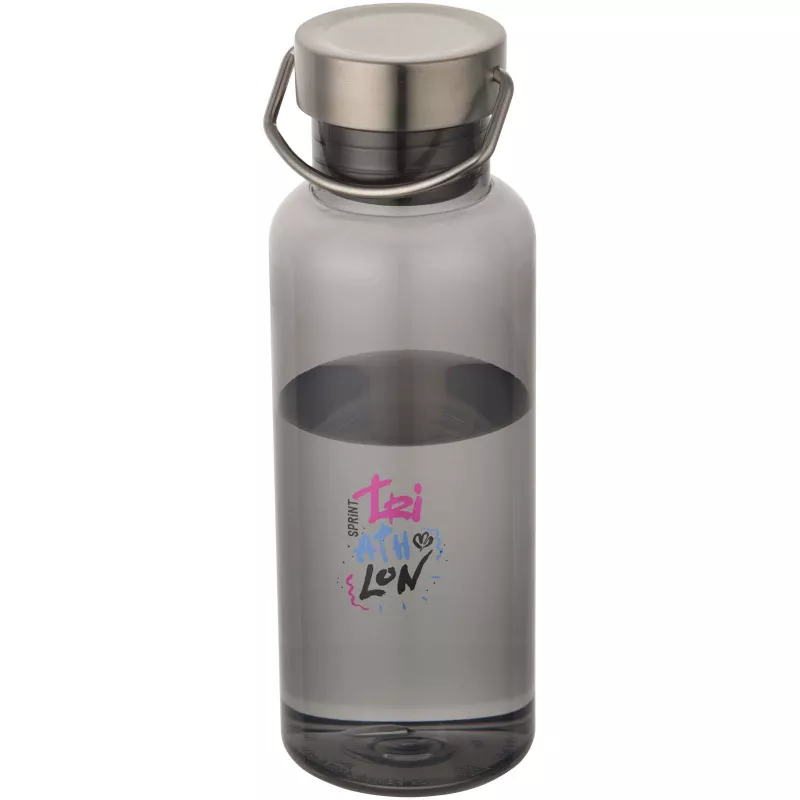 Thor - bidon na wodę wykonany z recyklingowanego tworzywa RPET certyfikowanego standardem RCS, pojemność 600 ml  - Czarny (10095890)