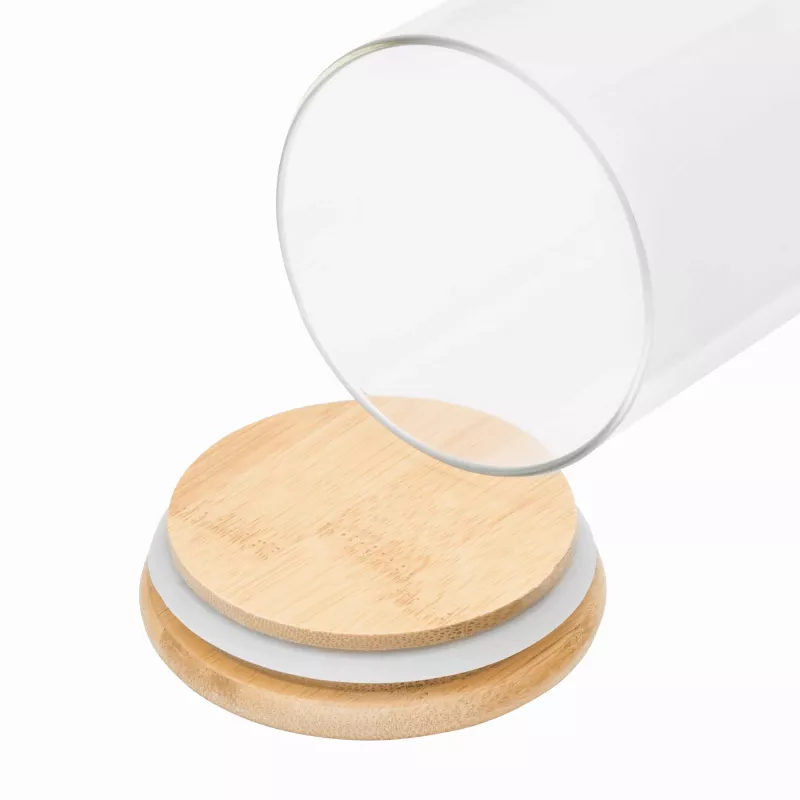 Szklany słoik, pojemność ok. 850 ml - brązowy, transparentny (56-0306037)