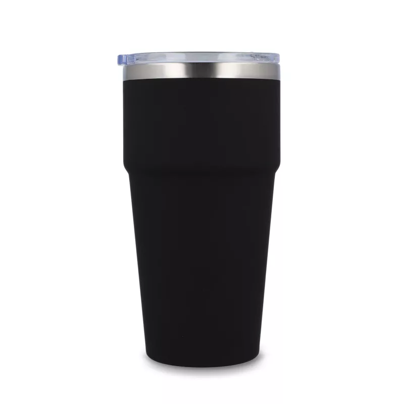 T-ceramiczny kubek do samochodu o miękkim dotyku 500ml - czarny (LT98729-N0002)