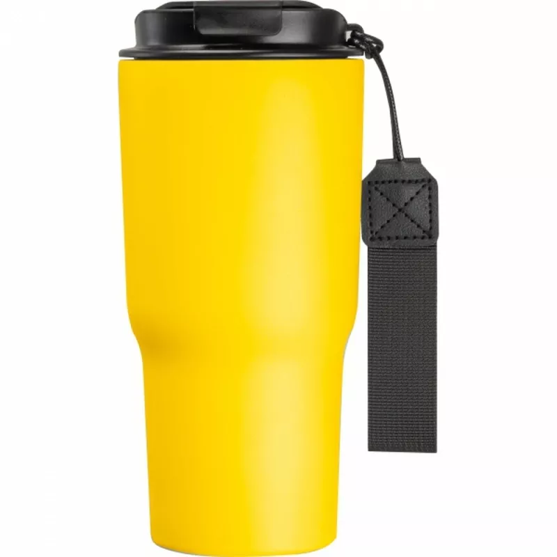 Kubek termiczny 550 ml ze stali z recyklingu DANA - żółty (8523908)