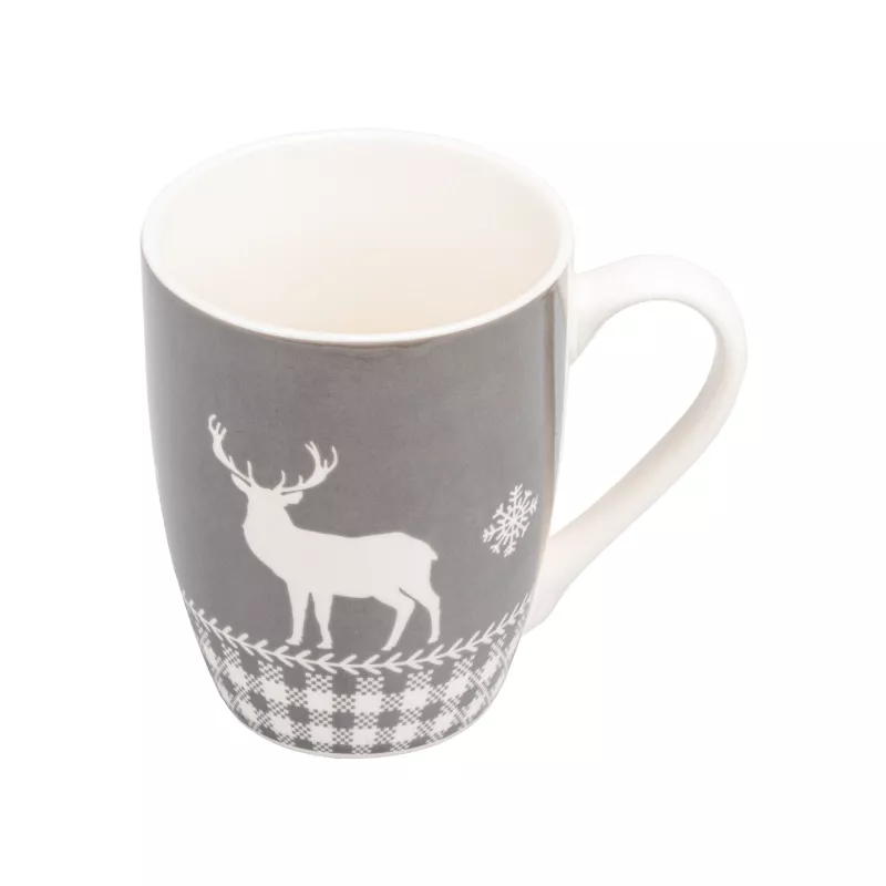 Zestaw 2 świątecznych kubków porcelanowych 300 ml ANKARA - wielokolorowy (2536mc)