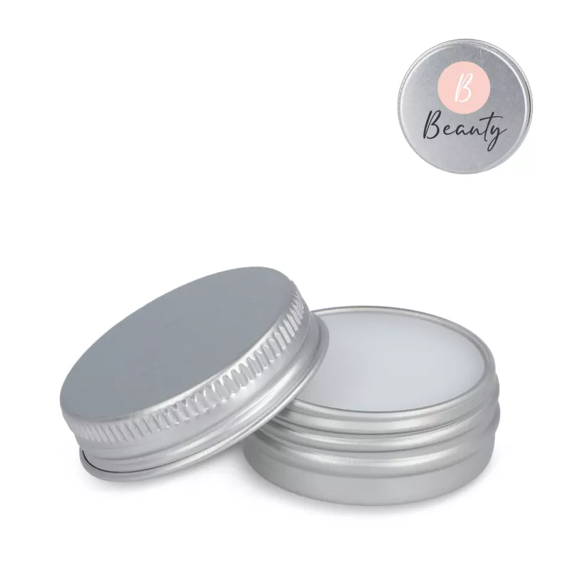 Balsam do ust w okrągłej puszce z zakręcanym wieczkiem - srebrny (LT90488-N0005)