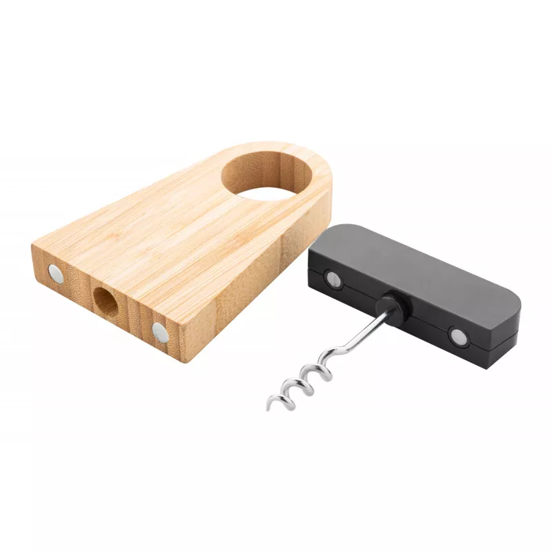 Kyoho stojak na butelkę wina / korkociąg - naturalny-a (AP800022)