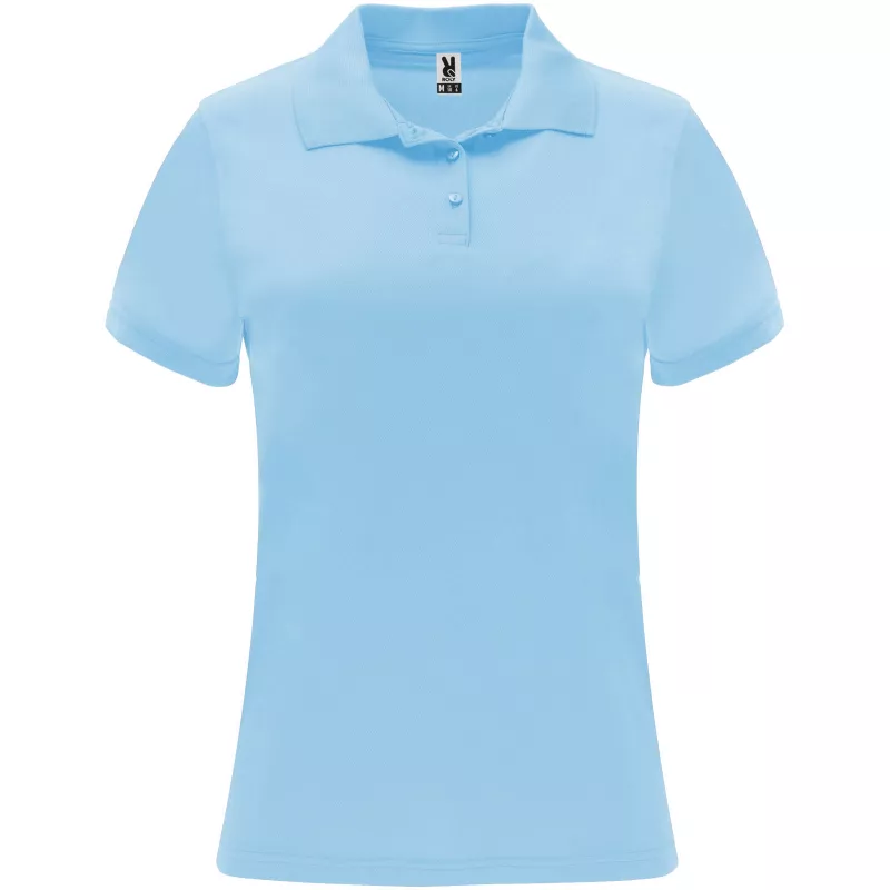 Damska sportowa koszulka polo z poliestru 150 g/m² ROLY MONZHA WOMAN 0410 - Błękitny (R0410-SKY BLUE)