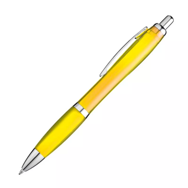 Długopis plastikowy reklamowy MOSCOW (transparentny) - żółty (1168208)