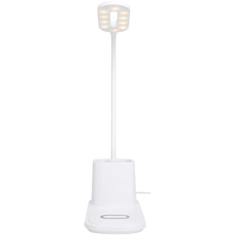 Bright lampa biurkowa i organizer z ładowarką bezprzewodową - Biały (12424901)