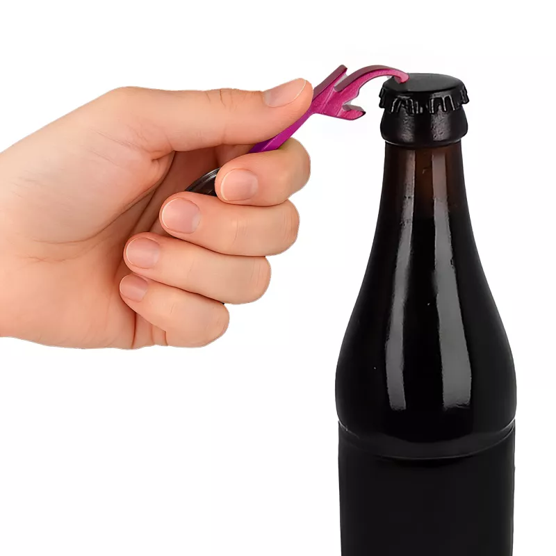 Brelok z otwieraczem do butelek - różowy (LT93104-N0076)