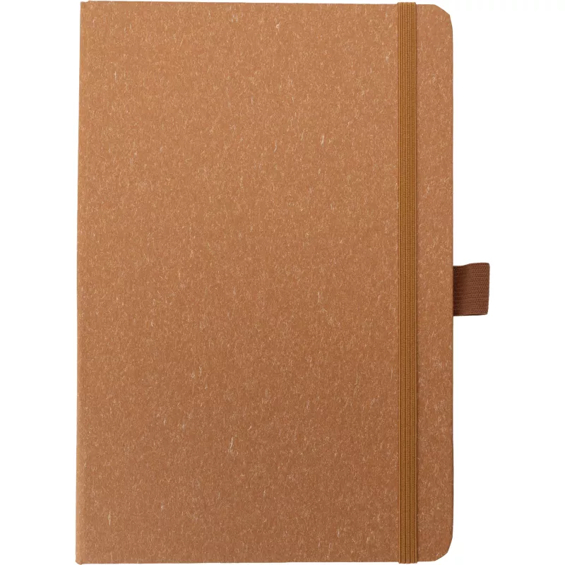Notatnik A5 w kropki z papieru z recyklingu AGNESE - brązowy (2179901)