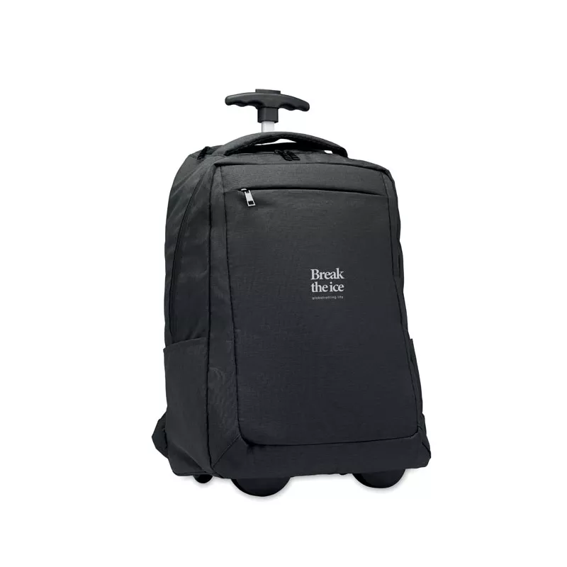 Plecak na kółkach na laptop 15" z RPET DALVIK - Czarny (MO2284-03)