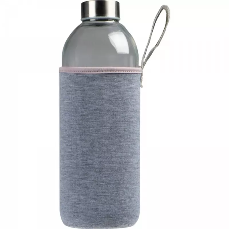 Butelka szklana z pokrowcem 1000 ml JESSICA - szary (6242707)