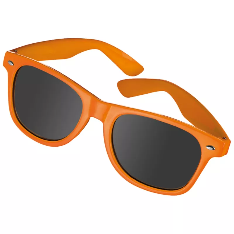Pomarańczowe okulary przeciwsłoneczne reklamowe z nadrukiem
