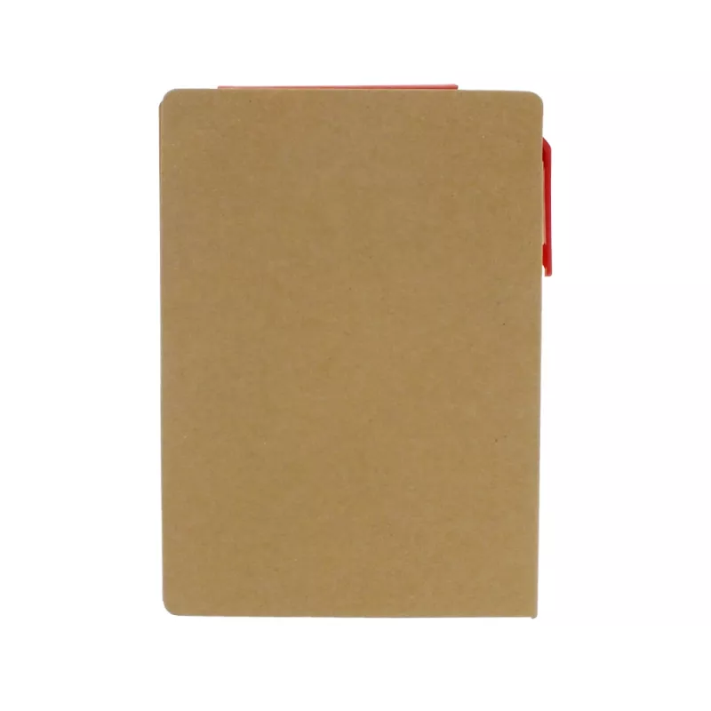 Zestaw do notatek, notatnik A6, karteczki samoprzylepne, długopis - czerwony (V2842-05)