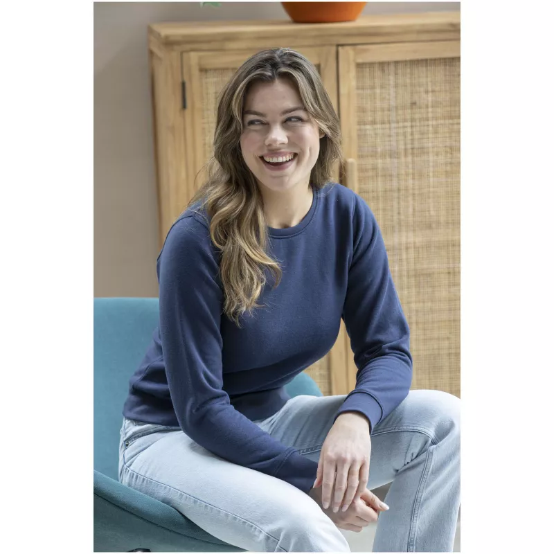 Damska bluza z okrągłym dekoltem Zenon - Szary melanż (38232-H_GREY)