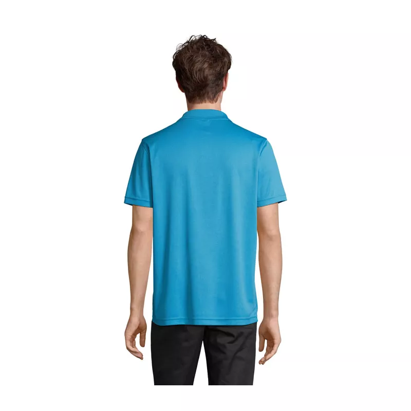 Polo sportowe unisex z recyklingu Sol's PITCHER - Aqua (S04442-AQ)