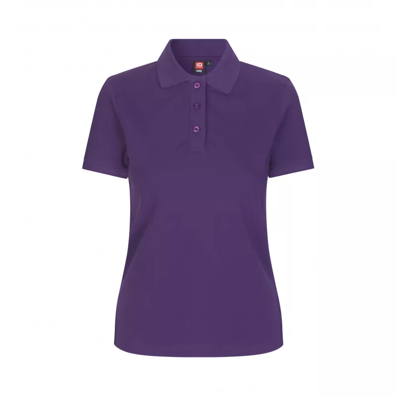 Koszulka bawełniana damska 210 g/m² ID Polo/stretch 527 - Purple (0527-PURPLE)