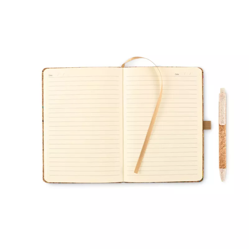 Notes A5 w korkowej okładce 96 kartek w linię CORNOTA - Bezowy (MO2414-13)