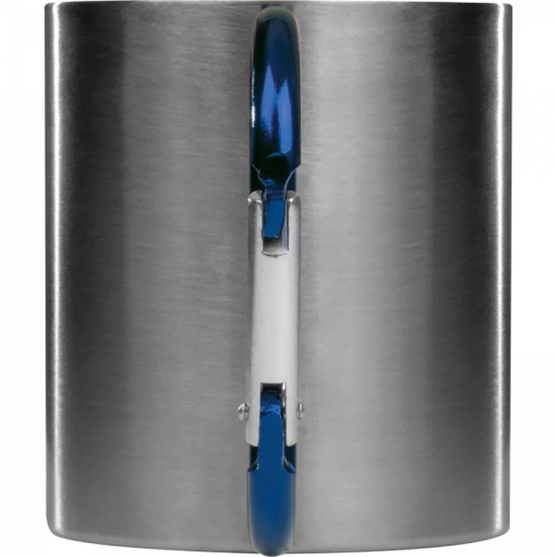 Kubek metalowy z karabińczykiem 200 ml ANGELICA - niebieski (8136704)