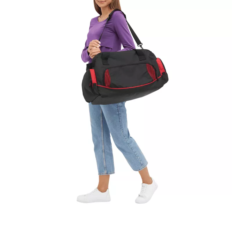 Torba sportowa - czarny, czerwony (56-0208563)