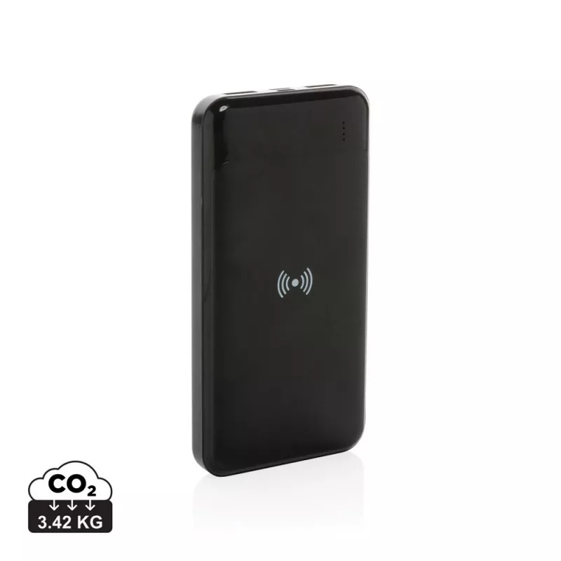 Bezprzewodowy power bank, ładowarka bezprzewodowa - czarny (P322.671)