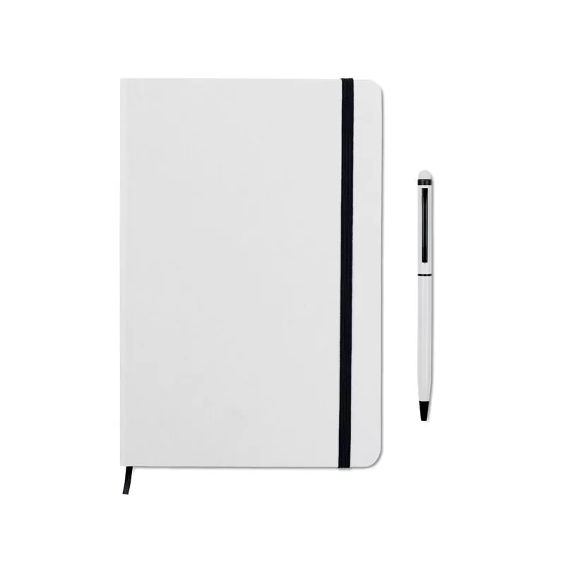 Notes A5 z długopisem 72 kartki w linię NEILO SET - Bialy (MO9348-06)