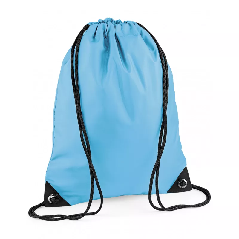 Reklamowy plecak na sznurkach  poliestrowy BagBase BG10, 34 x 45 cm - Surf Blue (BG10-SURF BLUE)