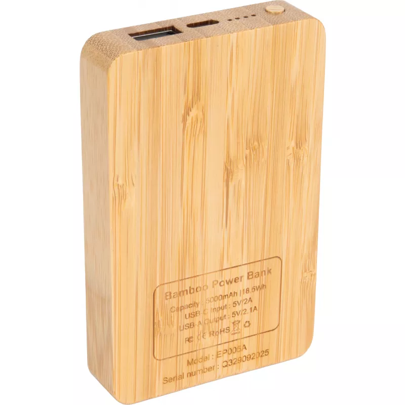 Power Bank 5000 mAh z podświetlanym logo - grey (EG061713)