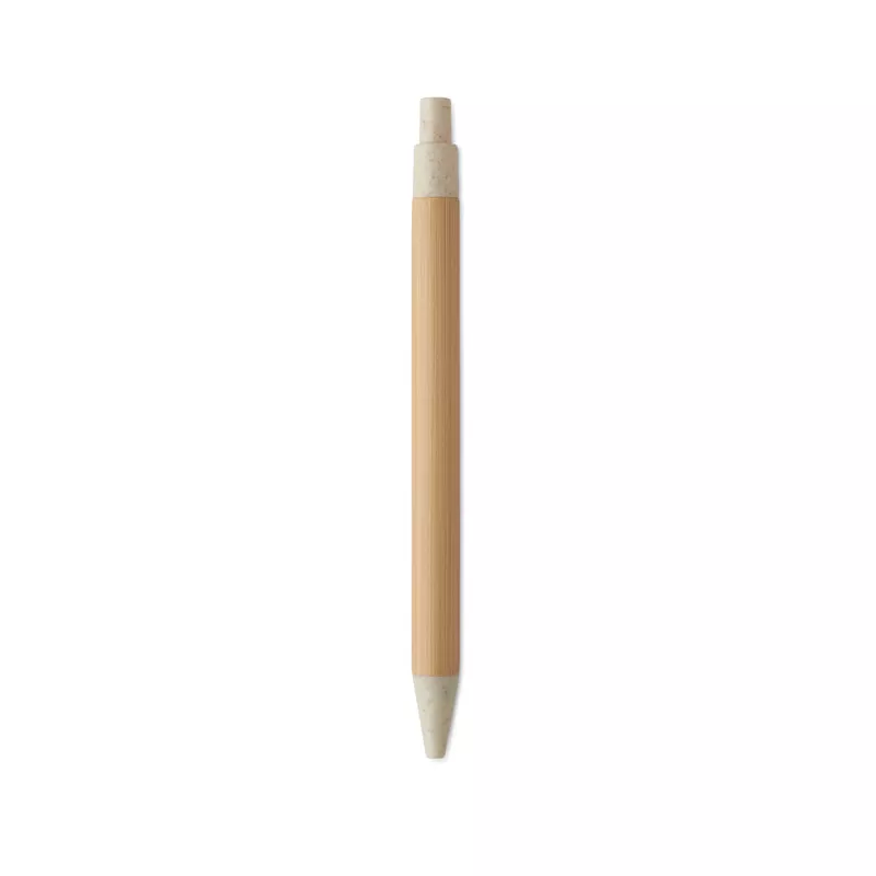 Długopis bambusowy z końcówkami ze słomy ITEA COLOUR - Bezowy (MO2635-13)