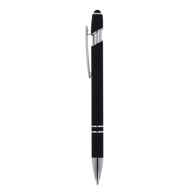 Długopis metalowy gumowany Paris - czarny (LT87782-N0002)