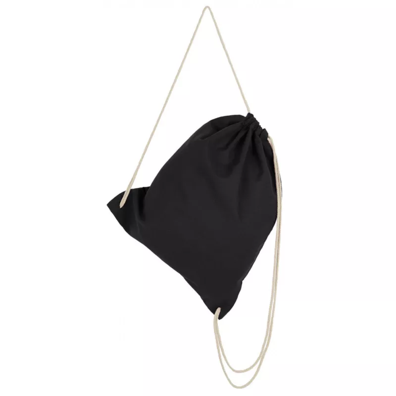 Plecak bawełniany na sznurkach Jassz 140 g/m², 38 x 42 cm - Black (602.57-BLACK)