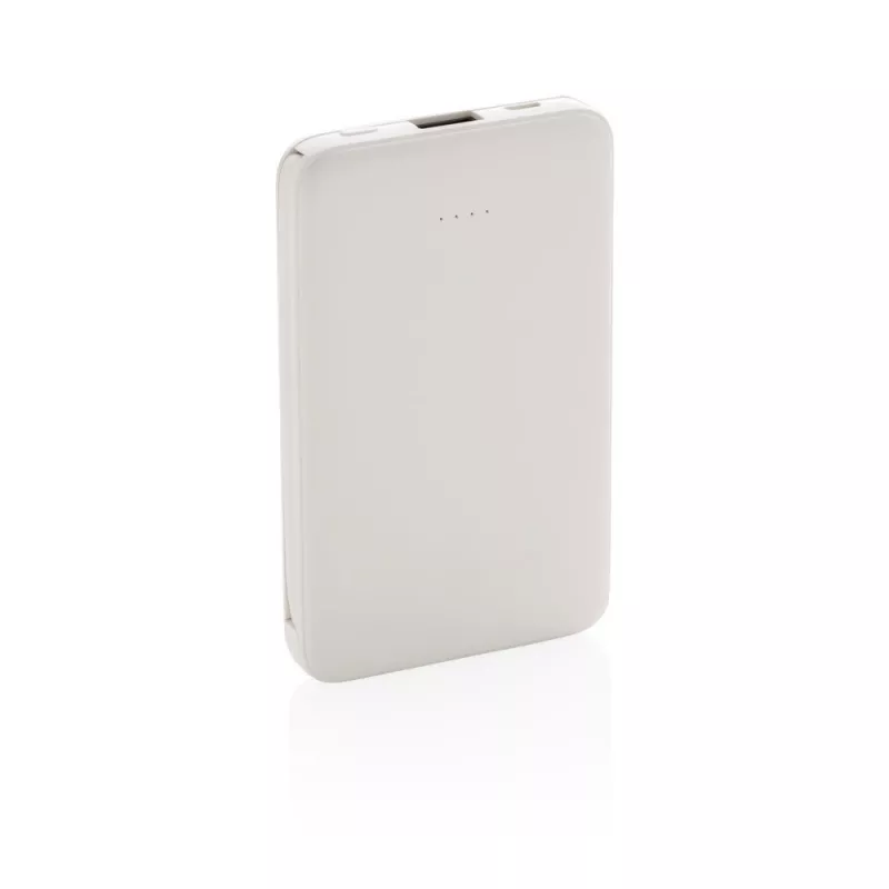 Power bank 5000 mAh, zintegrowany kabel 3 w 1 - biały (P322.083)