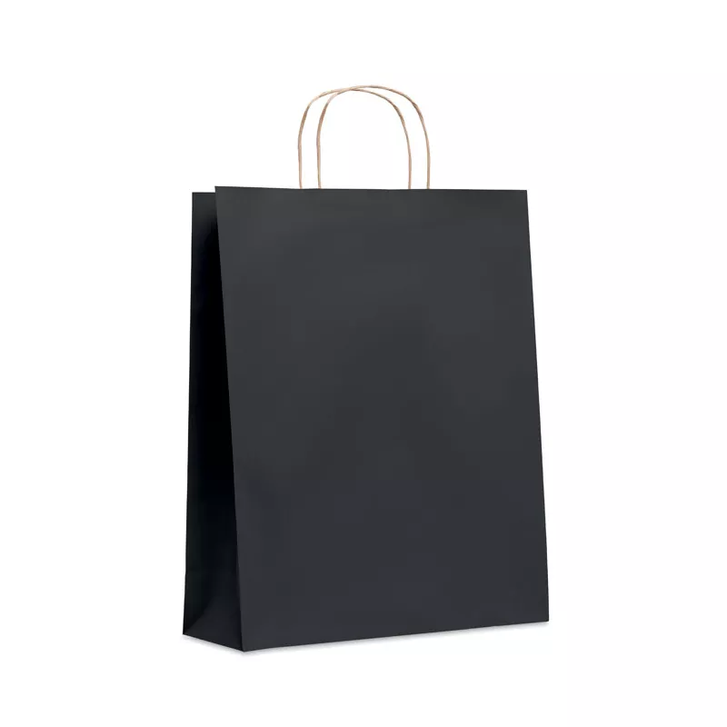 Torba prezentowa papierowa duża 90 g/m² PAPER TONE L - Czarny (MO6174-03)