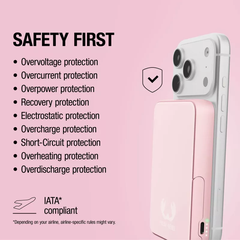 Fresh 'n Rebel Powerbank bezprzewodowy 10000 mAh kompatybilny z MagSafe - różowy (LT49745-N0076)