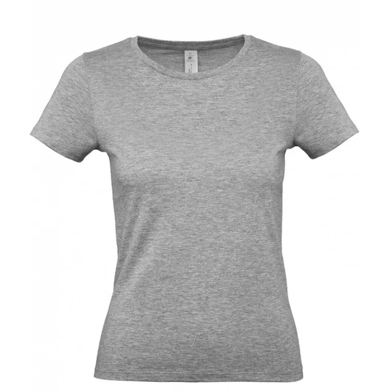 Damska koszulka reklamowa 145 g/m² B&C #E150 / WOMEN - Sport Grey (620) (TW02T/E150-SPORT GREY)