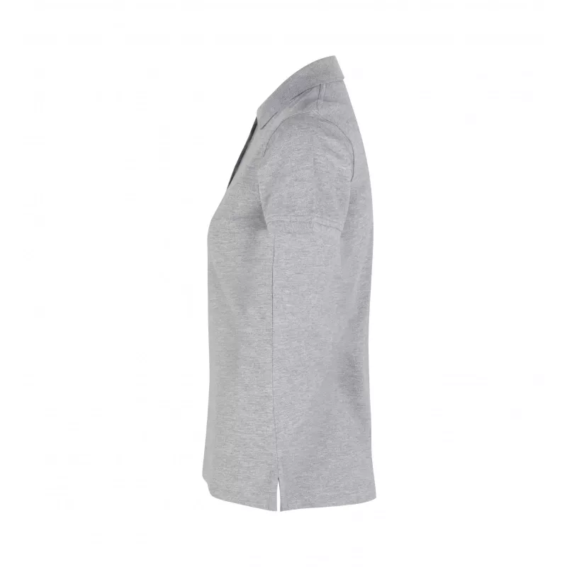 Koszulka bawełniana damska 210 g/m² ID Polo/stretch 527 - Grey Melange (0527-GREY MELANGE)