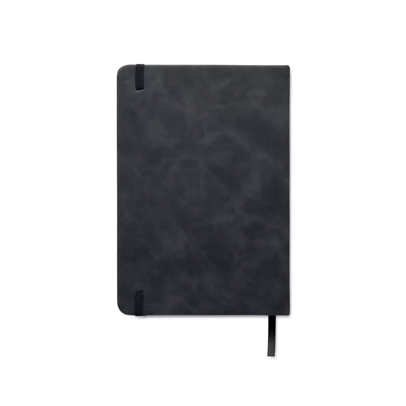 Notes A5 w twardej okładce z PU 80 kartek w linię TINT - Czarny (MO2664-03)