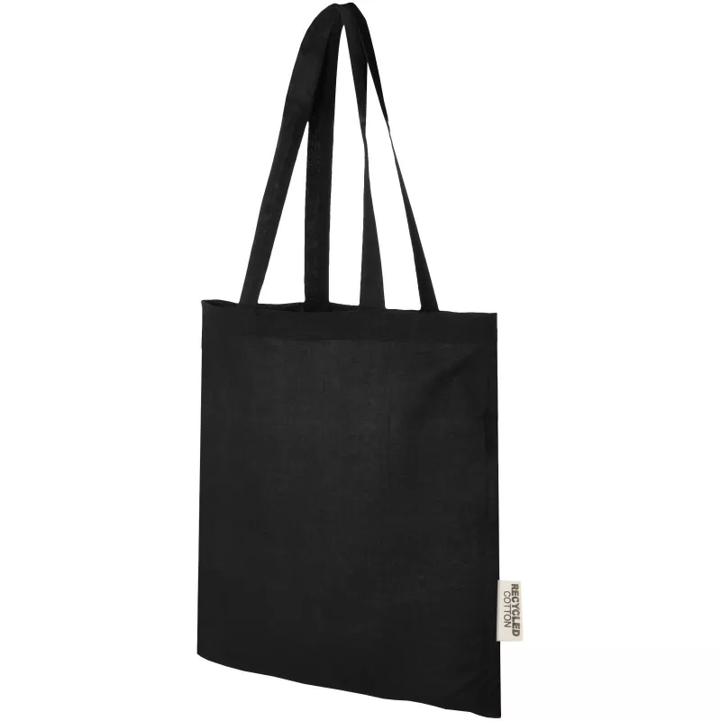 Madras torba na zakupy z bawełny z recyklingu o gramaturze 140 g/m2 i pojemności 7 l - Czarny (12069590)