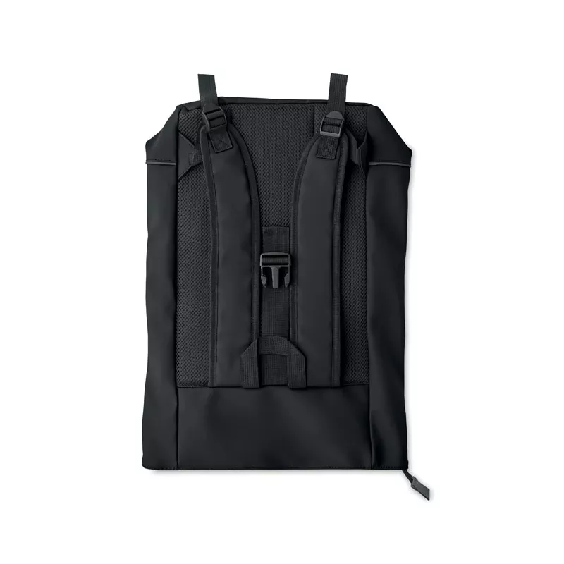 Plecak na laptop 15" z PU z odblaskiem LAPTOSA - Czarny (MO2581-03)