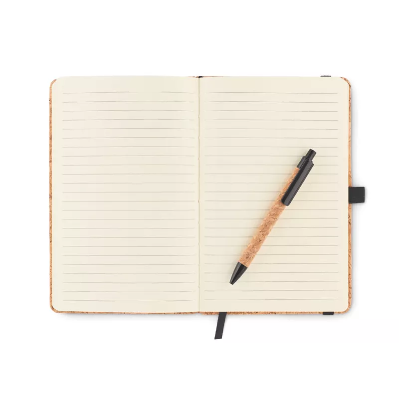 Notes A5 z długopisem 80 kartek w linię SUBER SET - Czarny (MO6202-03)