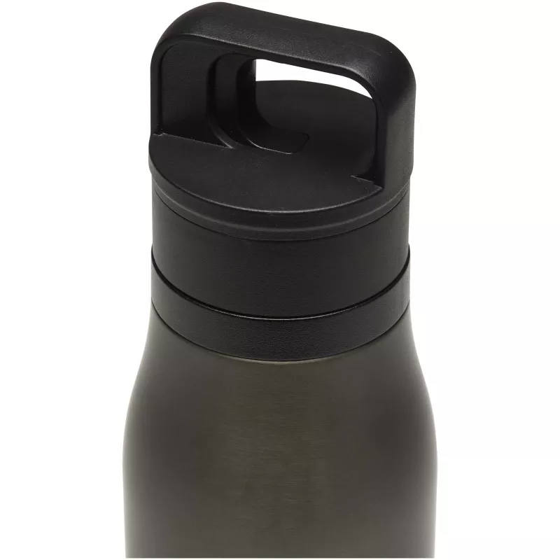 SMART - kubek termiczny o pojemności 500 ml wykonany ze stali nierdzewnej pochodzącej z recyklingu (certyfikat RCS), z podwój - Czarny (10096190)