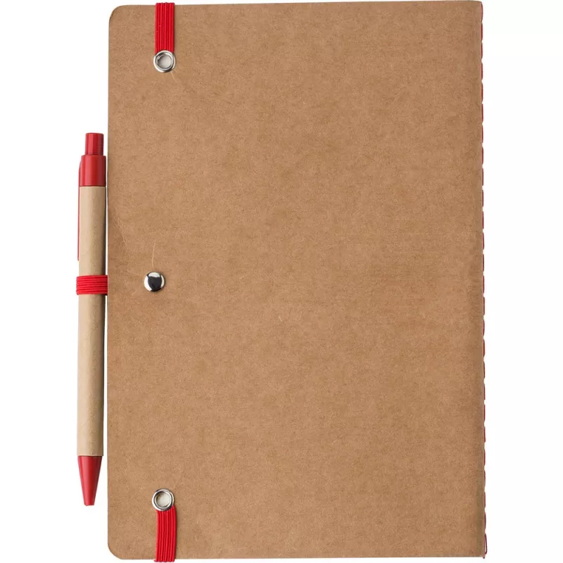 Notatnik A5 z długopisem - czerwony (V1546-05)