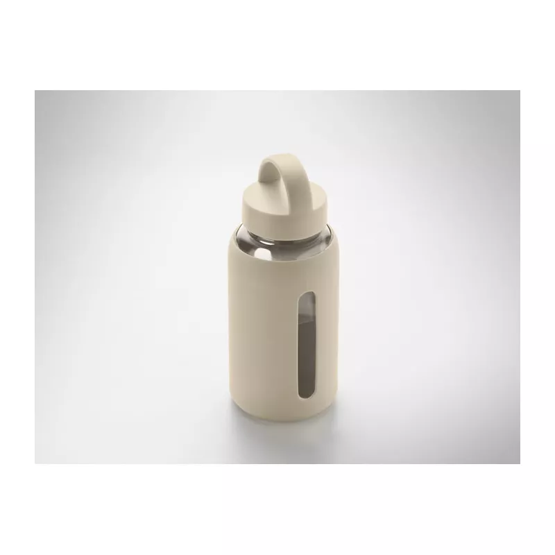 Butelka szklana z pokrowcem 600 ml BORIS - Bezowy (MO2912-13)
