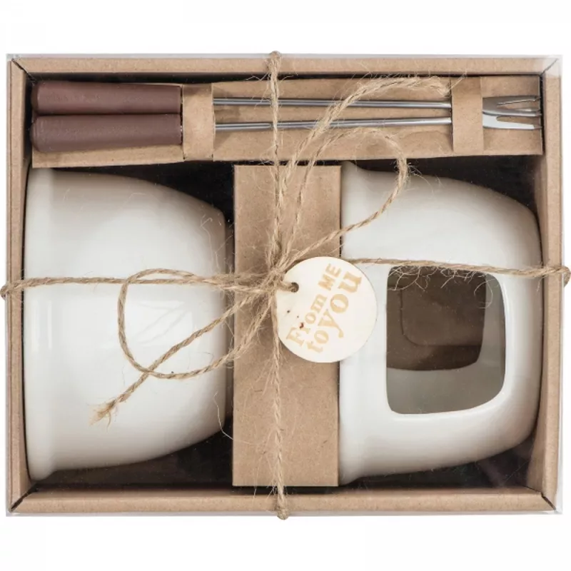 Zestaw do fondue MINNA - biały (8055406)